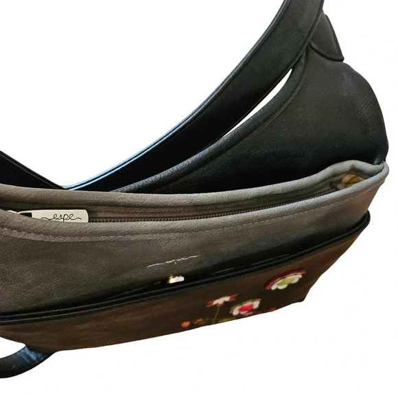 ESPE Gardenia Vegan Leather Boho Crossbody Hippie Messenger Bag. - Picture 6 of 8